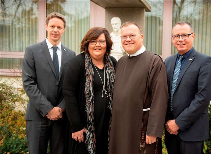 Christiane Schilling verstärkt das Vorstandsteam um Dr. Matthias Bussmann, Bruder Bonifatius Faulhaber und Joachim Domann (von links). Foto: privat