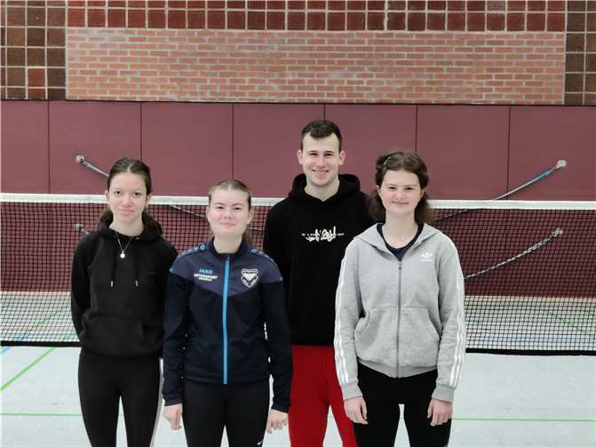 Christina Dahl, Jolina Saftig, Katharina Hein und Simon Neumann gingen in Mayen an den Start.  Foto: DJK Plaidt