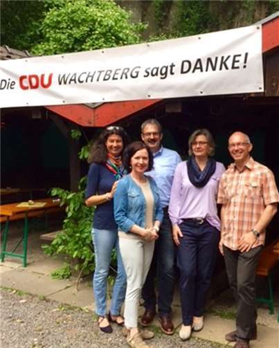 Christoph Fiévet mit Mitgliedern der FU Wachtberg und der CDU Wachtberg.  J. Schmidt