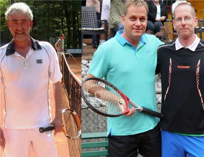 Christoph Hilpisch (l.) wurde als Nachfolger von Ingo Schneider (Mitte) zum 2. Vorsitzenden gewählt, Florian Kluth (r.) wurde zum Sportwart gewählt.Foto: Archiv Dietrich Rockenfeller/TC Steimel