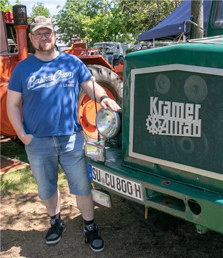 Christoph Krämer präsentierte unter anderem seine Kramer Allrad-Zugmaschine aus dem Jahre 1959.