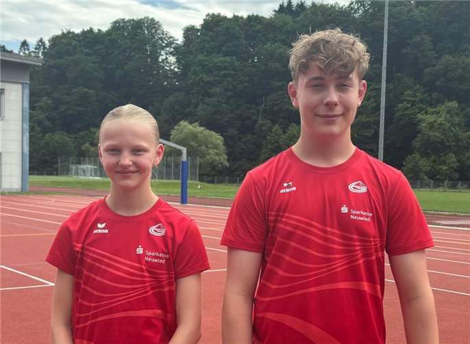 Clara Sophie Keller und Justus Weiler bei den Verbandsmeisterschaften in Hachenburg.Foto: privat