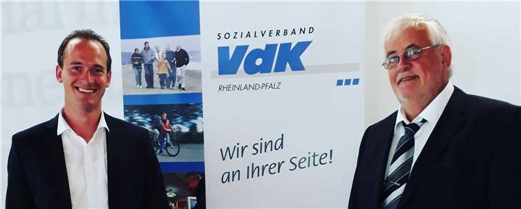 Claus Eschenauer und Erich Basset, Vorsitzender des Vdk Ortsverband Nassauer Land. FWG Bad Ems