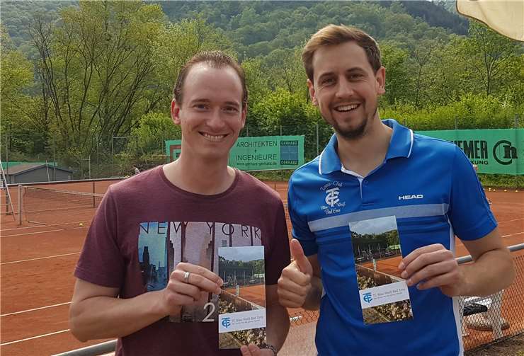 Claus Eschenhauer besuchte den Tag der offenen Tür des TC Blau-Weiß Bad Ems und sprach mit dem 1. Vorsitzenden Benjamin Löwenstein. FWG Bad Ems