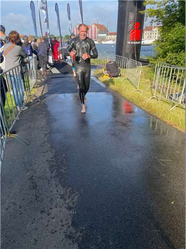 Claus-Peter Vogel nach der Schwimmeinheit in Hoorn.  Foto: Monika Vogel