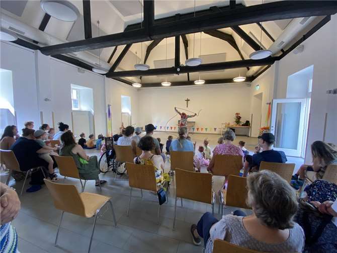 Clown Lefti in der Zehntscheuer.  Foto: privat