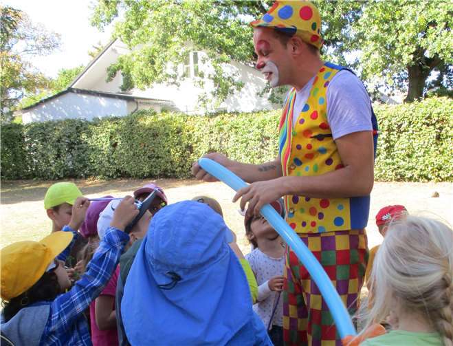 Clown Pepe begeisterte die Kinder.Privat