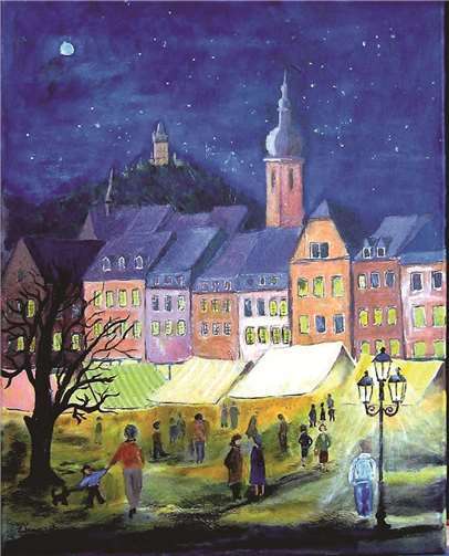 „Cochem im Advent“ von Hobbymalerin Evi Ternes.MT