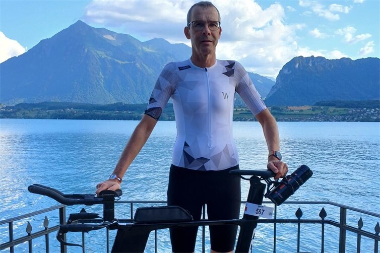 Conrads hatte sich beim „IRONMAN Switzerland Thun“ qualifiziert mit einem 4. Platz in der Klasse M55.