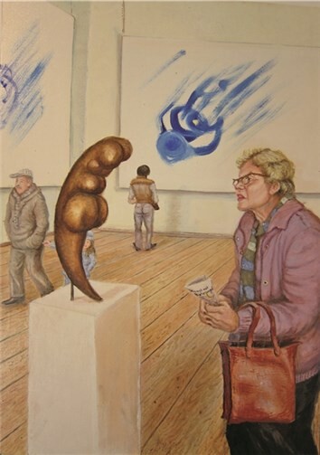 Cornelia Harss: „Vor einer Skulptur von Boore“. Cornelia Harss