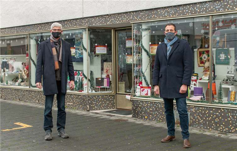 Coronabedingt sind auch die Innenstädte in Andernach und Sinzig zum Erliegen gekommen. Die FREIE WÄHLER Direktkandidaten Reiner Friedsam (li.) und Christian Greiner sehen den Einzelhandel in der Region akut bedroht. Foto: Freie Wähler