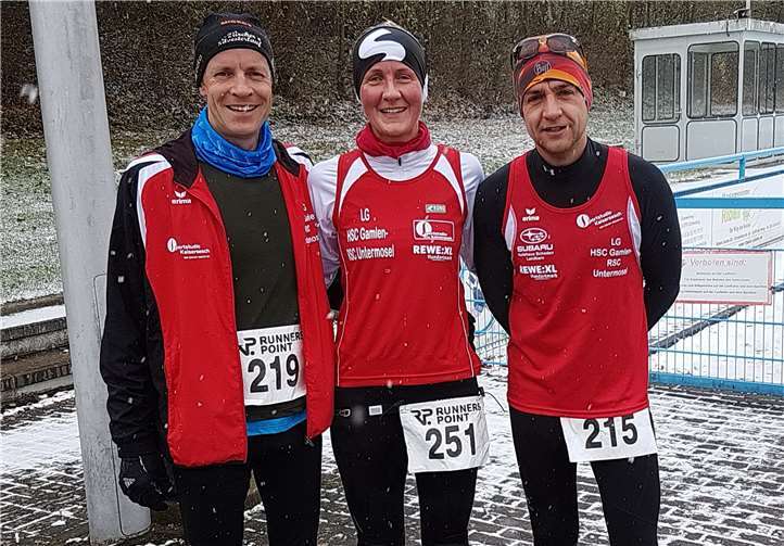Crosslauf in Ochtendung mit Ivo Baumgart, Rita Schopp und Jan Gundlach.