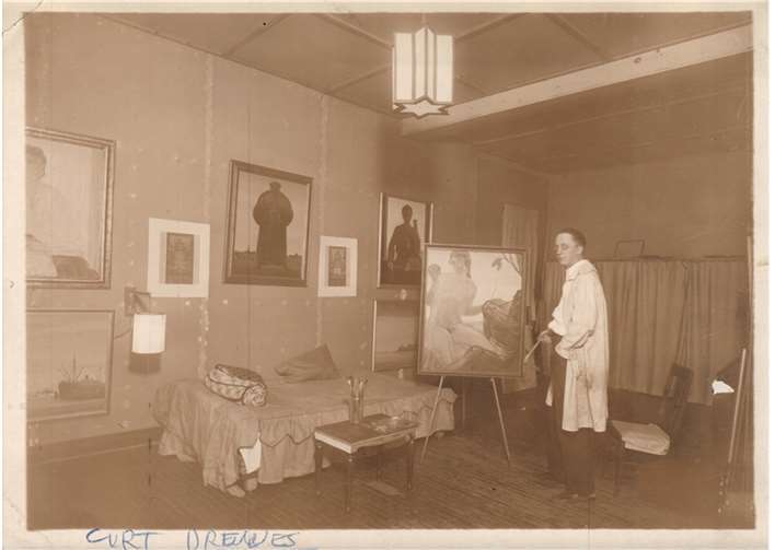 Curt Drewes in seinem Chicago Atelier.  Fotos: privat