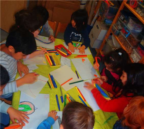 DIe Kinder hatten viel Spaß beim Vorbereiten.Fotos: privat