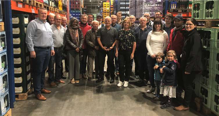 DIe Mitglieder der FBL während der Betriebsbesichtigung.Quelle: FBL Remagen