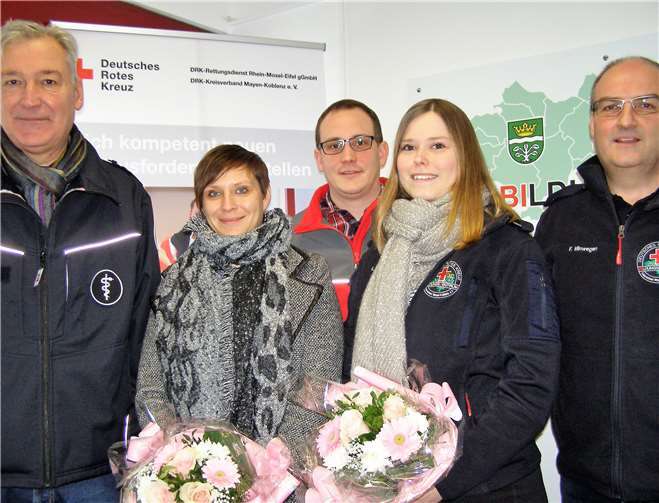 DRK-Bildungszentrum; Bernhard Schneider, Debora Wolf, Benedikt Steinbach, Laura Deböser und Frank Minwegen (v. l.). Privat