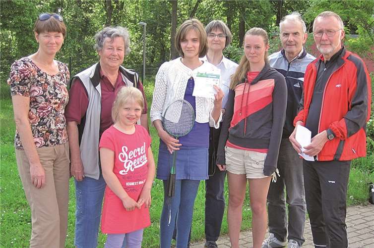 DSA-Verleihung mit der Trainingsgruppe Eckstein und Prüfer. privat