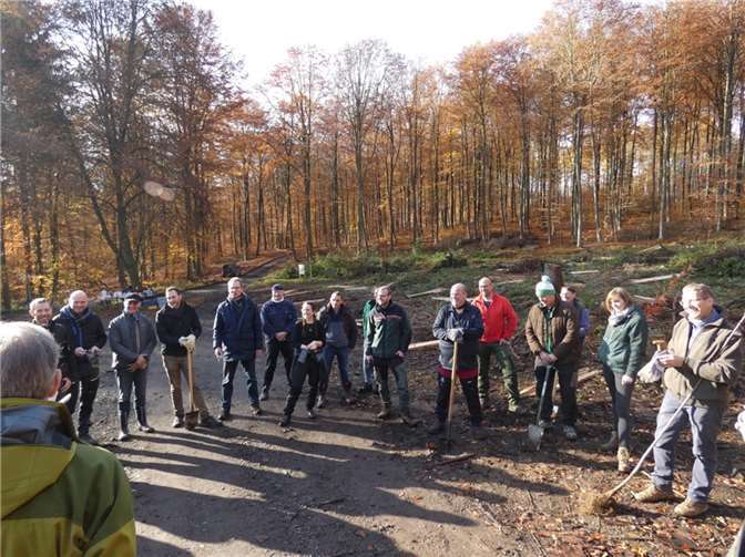 Da die Lohmann GmbH & Co. KG in diesem Jahr ihr 170-jähriges Jubiläum feiert, wurden 170 Bäume im Stadtwald in Monrepos gepflanzt.Fotos: Lohmann