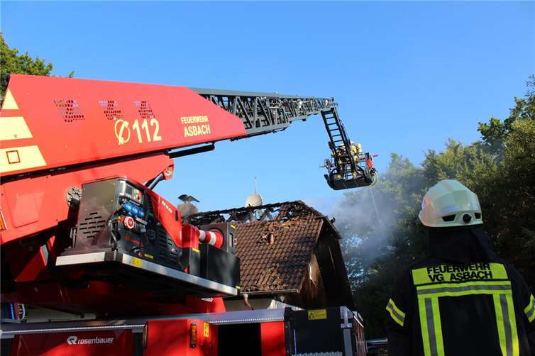 Dachstuhlbrand im Windhagener Ortsteil Köhlershohn.Foto: Polizei