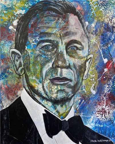 Daniel Craig gehört zu den Darstellern aus den Bond-Filmen, die „Herr Kossmann“ portraitiert hat. Foto: privat