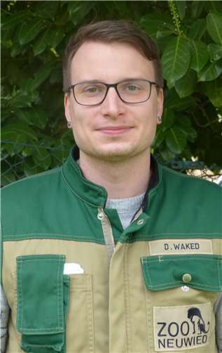 Zwischen Schreibtisch und tierischen Patienten Daniel Waked. Foto: Zoo Neuwied