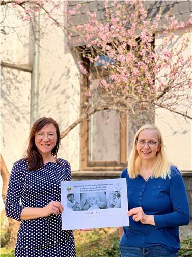 Daniela Kiefer (links) und Michaela Wingen wollen Familien mit jungen Kindern helfen.