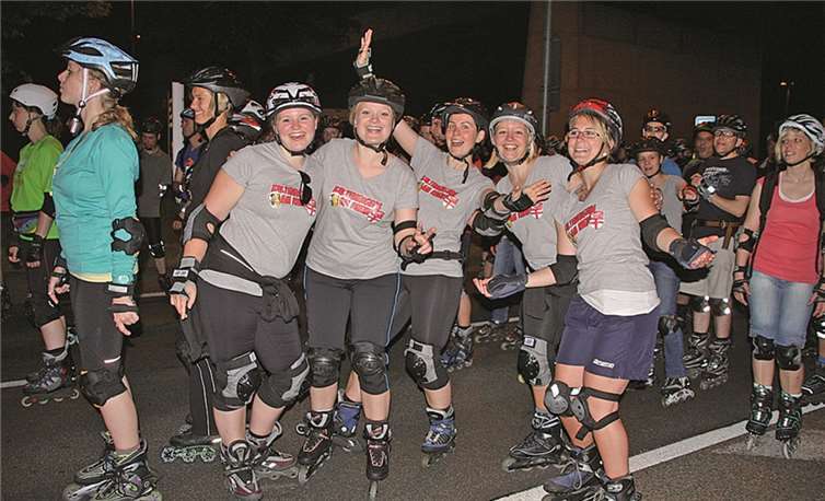 Dank vollständiger Schutzausrüstung blieben kleinere Stürze ohne Folgen.Privat