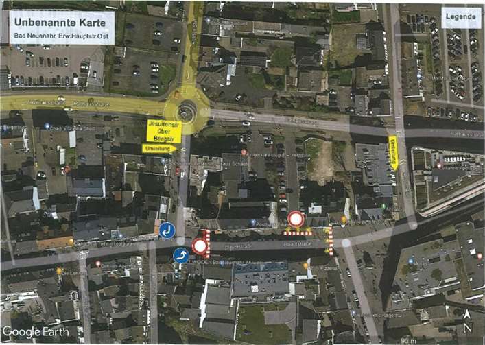 Fernwärmekunden in der Hauptstraße werden angeschlossen Darstellung der Baumaßnahme in der Kartenansicht. Quelle: Ahrtal-Werke GmbH