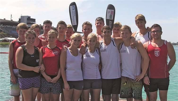 Das 16-köpfige Kanurennsport-Team des WSV Koblenz-Metternich überzeugte auf breiter Front. privat