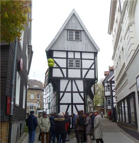 Das 1611 erbaute Bügeleisenhaus begeisterte die Mitglieder. Foto: privat