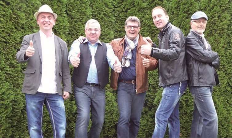 Das A-capella Quintett „Rondo Vocal“ tritt beim Jubiläum der ILCO e.V. in Koblenz auf.privat