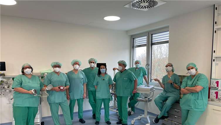 Das Anästhesie-Team um Chefarzt Dr. Armin Rieger arbeitet schon mit dem neuen Aufwachraum. Foto: DRK Krankenhaus Neuwied