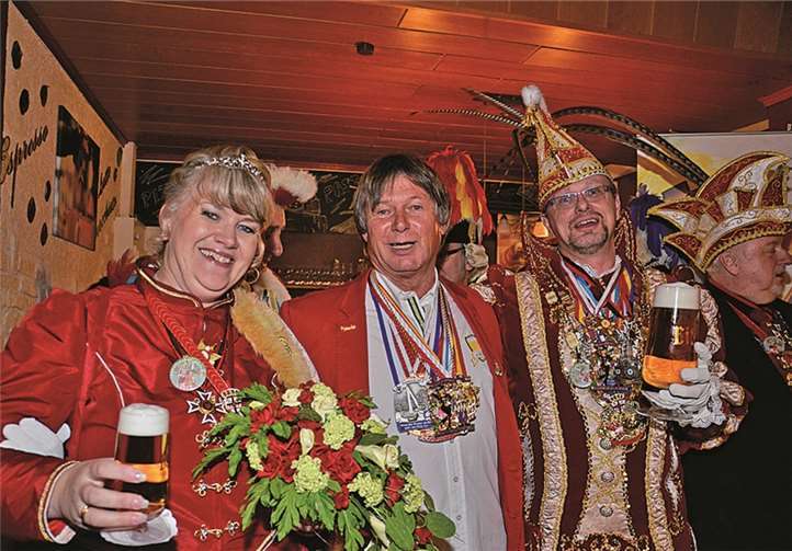 Das Andernacher Tollitätenpaar stattete der Bitburger Brauerei einen Besuch ab. Oliver Görres