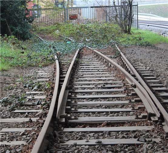 Das Apollinaris-Gleis wird kurz vor dem Betriebsgelände zweispurig. Foto: WITE