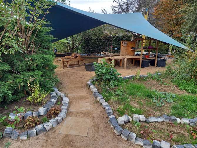 Das Außengelände der Kita St. Theresia Rhens.  Foto: Susanne Hildebrandt