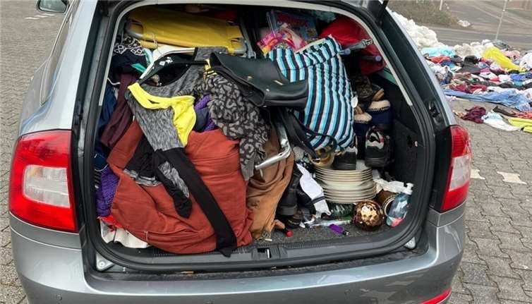 Das Auto war voll beladen. Foto: Pressestelle Polizei Euskirchen