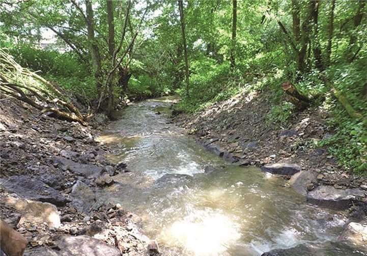 Das Bachbett bei Normalwasserstand. privat