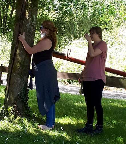 Das Baumfühlen gehörte zur Sinneserfahrung dazu.