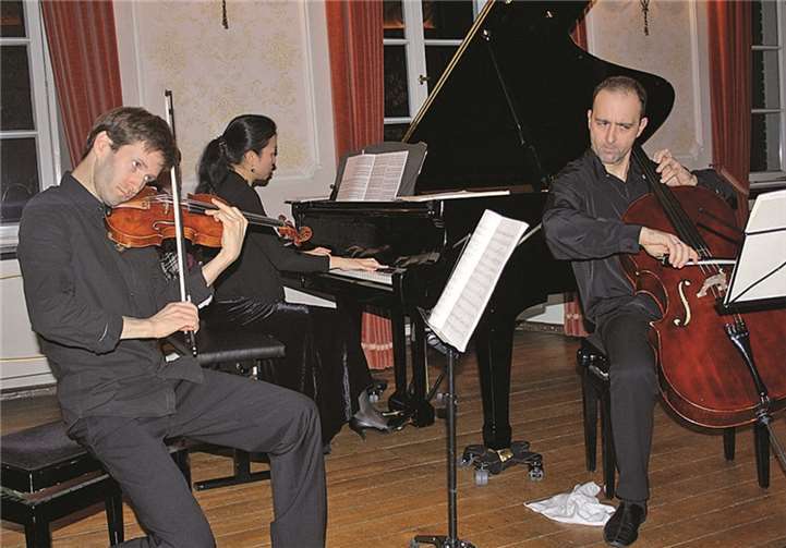 Das Beethoventrio Bonn mit Rinku Hama am Klavier, Michail Ovrutsky Geige und Grigory Alumyan am Cello.privat