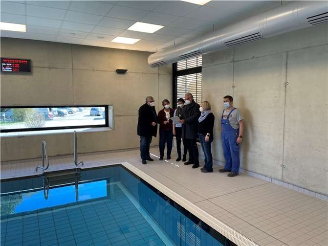 Das Bewegungsbad in der Engerser Carl-Orff-Förderschule steht kurz vor seiner Fertigstellung. Foto: Kreisverwaltung