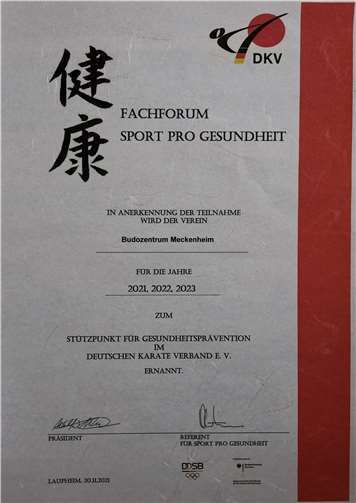 Das Budo-Zentrum erhielt eine Auszeichnung.  Foto: privat