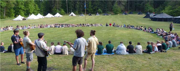 Das Bundeslager auf dem Waldjugendzeltplatz in Hinterweidenthal. Privat