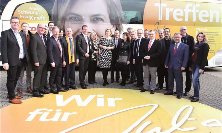 Das CDU-Team des Wahlkreises 11 bedankte sich geschlossen nach der gelungenen Veranstaltung bei Julia Klöckner.