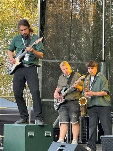 Das Chaosorchester Weibern spielte auch virtuos zum Auftakt des Bürgerfestes „Summer Brass“ auf.