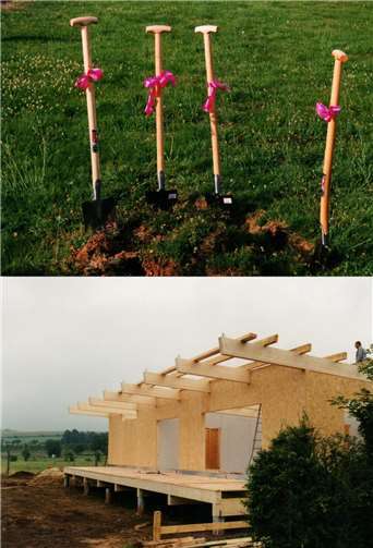 Das Clubhaus im Bau.Fotos: privat