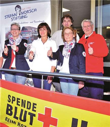Das DRK und die Stefan-Morsch-Stiftung freuen sich auf jeden Spender, der an der Aktion teilnimmt. DRK/H. Kapschak