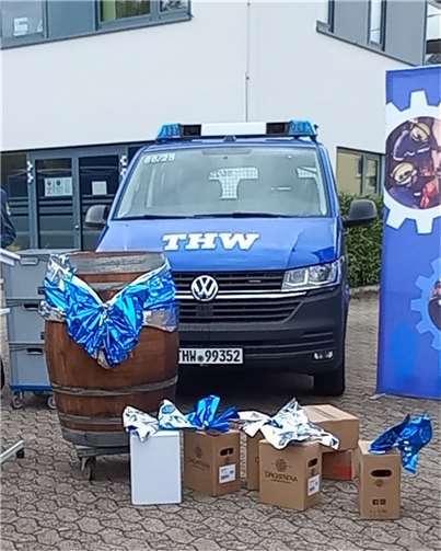 Das Dankeschön der Ehlinger an das THW Heusweiler.
