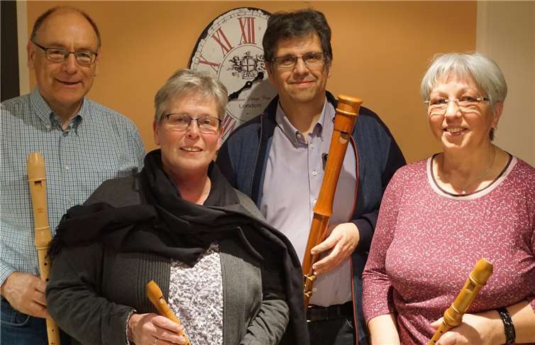 Das Dedenbacher Blockflötenquartett.Quelle: Musikschule im Kreis Ahrweiler e.V.