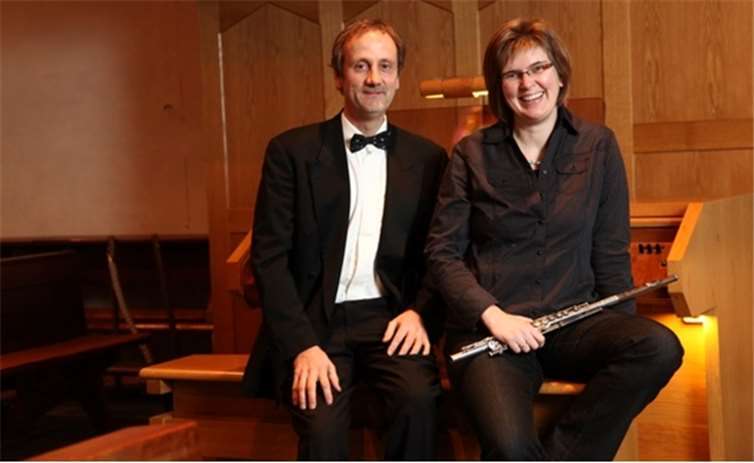 Das Duo „Orgelklang und Flötenzauber“ mit Hans-André Stamm und Andrea Will. Privat