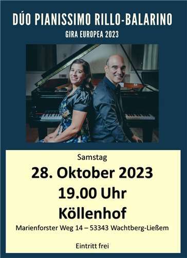 Das Duo Pianissimo aus Argentinien ist am 28. Oktober im Köllenhof.  Quelle: Gemeinde Wachtberg